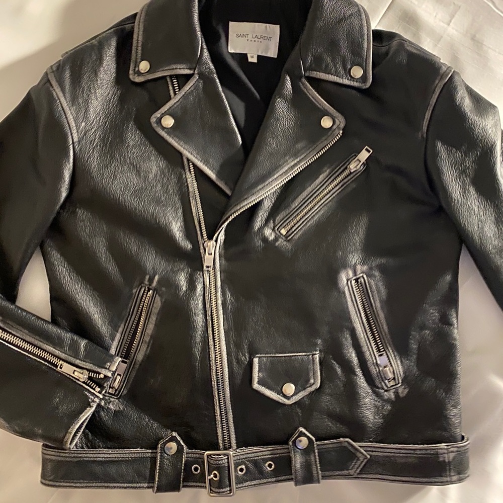 ysl leather jacket